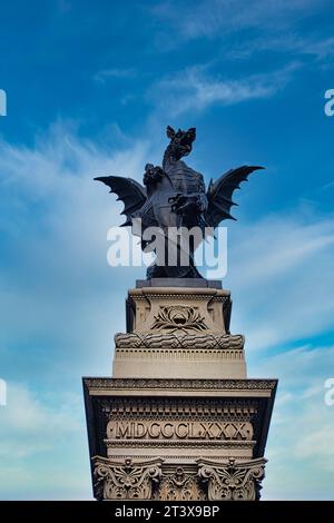 Griffin par Charles Bell Birch sur Temple Bar Memorial. Londres Banque D'Images