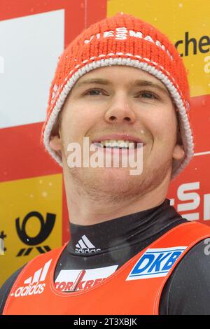 Julian von Schleinitz Viessmann Rodel Welt Cup Herren à Koenigssee, Deutschland am 04.01.2015 Banque D'Images