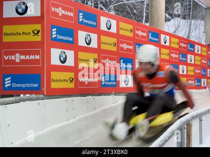 Rodeln allgemein départ Viessmann Rodel Welt Cup Herren à Koenigssee, Deutschland am 04.01.2015 Banque D'Images