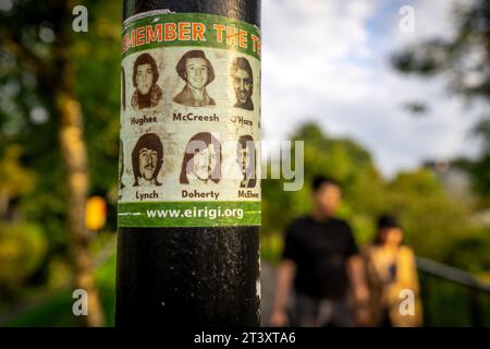 Éirígí affiche commémorant la grève de la faim de 1981, Galway, Irlande, Royaume-Uni. Banque D'Images
