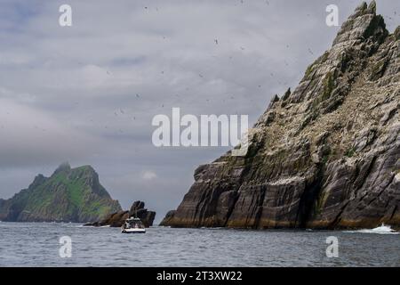 Sceilg Bheag , Skellig Rock Small, Irlande, Royaume-Uni. Banque D'Images