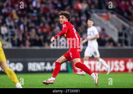 Trnava, Slovaquie. 26 octobre 2023. Rocco Ascone (12) du FC Nordsjaelland vu lors du match de l'UEFA Conference League entre le Spartak Trnava et le FC Nordsjaelland au stade Anton Malatinsky de Trnava. (Crédit photo : Gonzales photo/Alamy Live News Banque D'Images