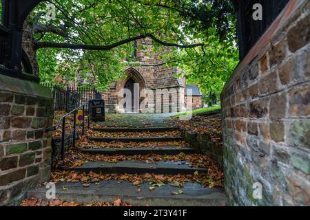 L'église du Saint-Sépulcre, rue des moutons. L'une des quatre églises rondes restantes au Royaume-Uni, inspirée par le Saint-Sépulcre original à Jerusa Banque D'Images