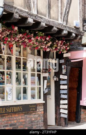 Boutiques de cadeaux dans le Shambles York Yorkshire Angleterre Banque D'Images