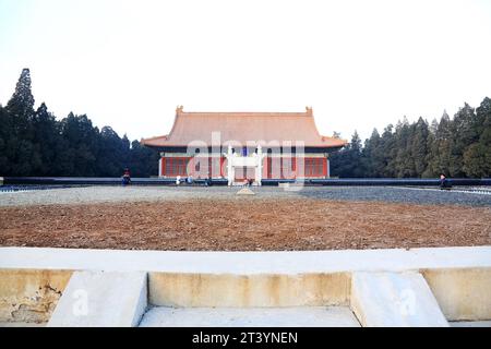 BEIJING - décembre 22 : les lieux d'État et l'architecture du paysage Zhongshan Hall dans le parc Zhongshan, le 22 décembre 2013, pékin, chine. Banque D'Images