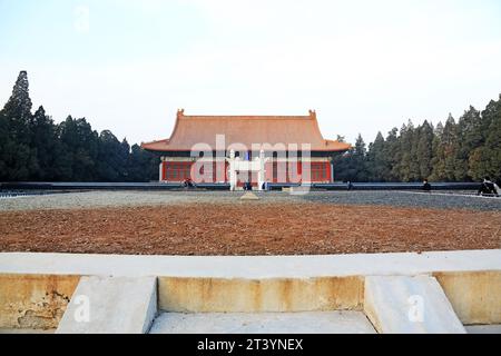 BEIJING - décembre 22 : les lieux d'État et l'architecture du paysage Zhongshan Hall dans le parc Zhongshan, le 22 décembre 2013, pékin, chine. Banque D'Images