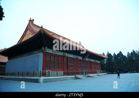 PÉKIN - décembre 22 : architecture paysagère de la salle Zhongshan, dans le parc Zhongshan, le 22 décembre 2013, pékin, chine. Banque D'Images