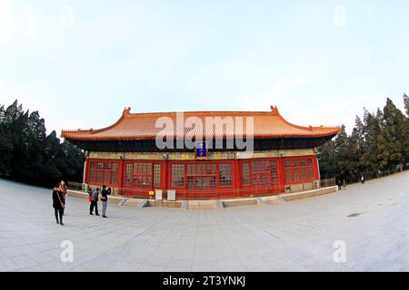 PÉKIN - décembre 22 : architecture paysagère de la salle Zhongshan, dans le parc Zhongshan, le 22 décembre 2013, pékin, chine. Banque D'Images