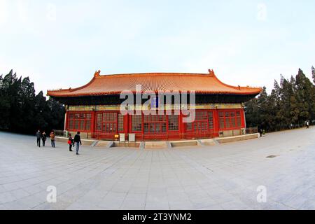 PÉKIN - décembre 22 : architecture paysagère de la salle Zhongshan, dans le parc Zhongshan, le 22 décembre 2013, pékin, chine. Banque D'Images