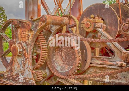 Machines industrielles d'une époque plus ancienne. Banque D'Images