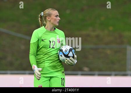 Deinze, Belgique. 26 octobre 2023. Photographié lors d'un match amical de football entre les équipes nationales féminines de moins de 23 ans de Belgique, appelé les flammes rouges, et la Norvège le vendredi 26 octobre 2023 à Deinze, Belgique . Crédit : Sportpix/Alamy Live News Banque D'Images