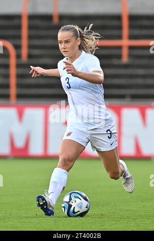 Deinze, Belgique. 26 octobre 2023. Photographié lors d'un match amical de football entre les équipes nationales féminines de moins de 23 ans de Belgique, appelé les flammes rouges, et la Norvège le vendredi 26 octobre 2023 à Deinze, Belgique . Crédit : Sportpix/Alamy Live News Banque D'Images