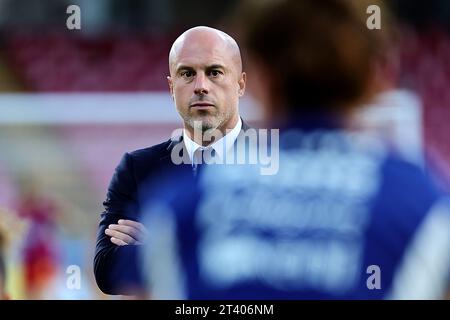 Salerne, Italie. 27 octobre 2023. Lors de l'UEFA Women Nations League Un match de football entre l'Italie et l'Espagne au stade Arechi de Salerne (Italie), le 27 octobre 2023. Crédit : Insidefoto di andrea staccioli/Alamy Live News Banque D'Images