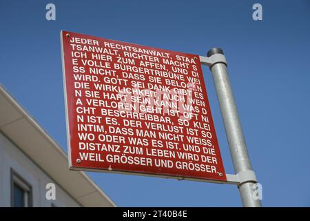 Kunstobjekt Platz der Grundrechte von Jochen Gerz, Karlsruhe, Baden-Württemberg, Deutschland Banque D'Images