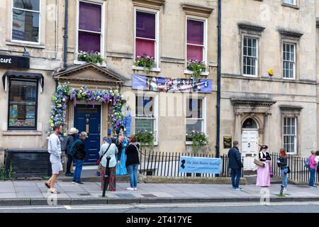 Jane Austen Writer Center Museum, dans le centre-ville de Bath, Somerset, Angleterre, Royaume-Uni, 2023 Banque D'Images