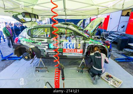 02 CAMILLI Eric, DE LA HAYE Thibault, Citroën C3 Rally2, ambiance lors du Rallye Critérium des Cévennes 2023, 8e manche du Championnat de France des Rallyes 2023, du 27 au 28 octobre à Montpellier, France - photo Bastien Roux / DPPI Banque D'Images
