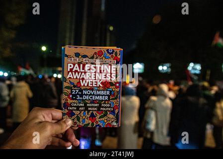Londres, Royaume-Uni - 27 octobre 2023 : manifestation pro-Palestine à Walthamstow. Banque D'Images