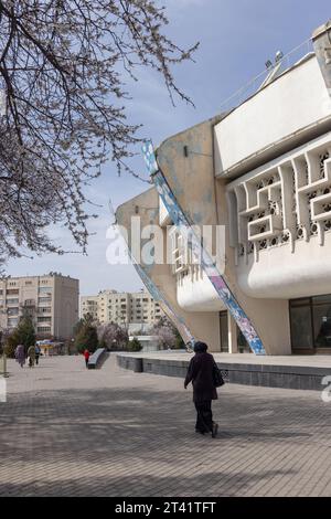 Cirque d'État de l'Ouzbékistan Tachkent architecture brutaliste Banque D'Images