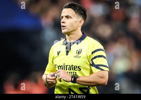 Saint Denis, France. 27 octobre 2023. Arbitre NIC BERRY lors de la coupe du monde 2023, finale de bronze match de rugby entre l'Argentine et l'Angleterre le 27 octobre 2023 au Stade de France à Saint-Denis près de Paris, France - photo Matthieu Mirville/DPPI crédit : DPPI Media/Alamy Live News Banque D'Images