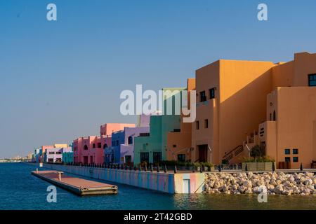 Le vieux port de Doha redéveloppe dans le quartier Mina Box Park Qatar Banque D'Images