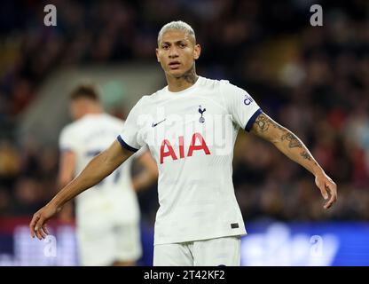 Londres, Royaume-Uni. 27 octobre 2023. Richarlison de Tottenham lors du match de Premier League à Selhurst Park, Londres. Le crédit photo devrait se lire : David Klein/Sportimage crédit : Sportimage Ltd/Alamy Live News Banque D'Images