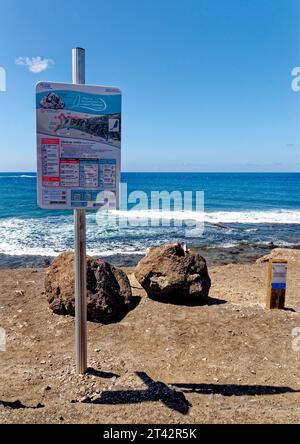 Vue sur l'océan Atlantique depuis le phare de Punta Jandia (Faro de la Lola) - Fuerteventura, Îles Canaries, Espagne, Atlantique, Europe. 21.09.2023 Banque D'Images