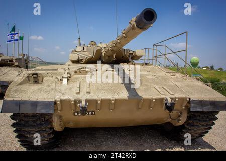 Israël Merkava tank dans Israël Tank Museum Banque D'Images