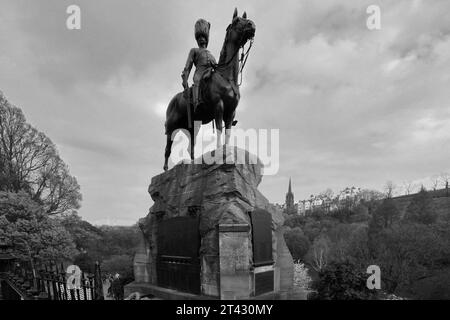 Le mémorial Royal Scots Grey, Princes Street Gardens, Édimbourg, Écosse, Royaume-Uni Banque D'Images