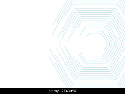 Les lignes hexagonales bleues abstraites arrière-plan technologique futuriste. Conception vectorielle Illustration de Vecteur