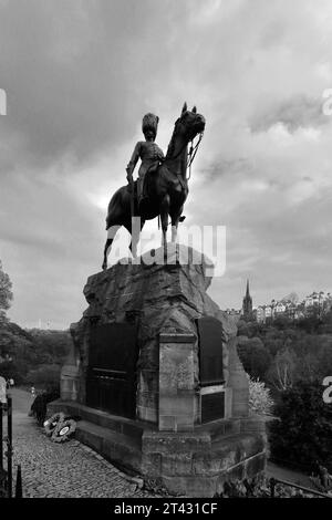 Le mémorial Royal Scots Grey, Princes Street Gardens, Édimbourg, Écosse, Royaume-Uni Banque D'Images