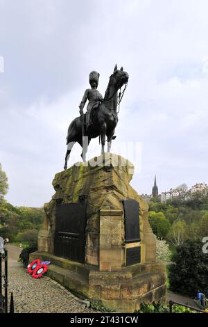 Le mémorial Royal Scots Grey, Princes Street Gardens, Édimbourg, Écosse, Royaume-Uni Banque D'Images