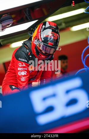 28 octobre 2023, Autódromo Hermanos Rodríguez, Mexico, Formule 1 Gran Premio de la Ciudad de Mexico 2023, dans la photo Carlos Sainz Jr (ESP), Scuderia Ferrari Banque D'Images