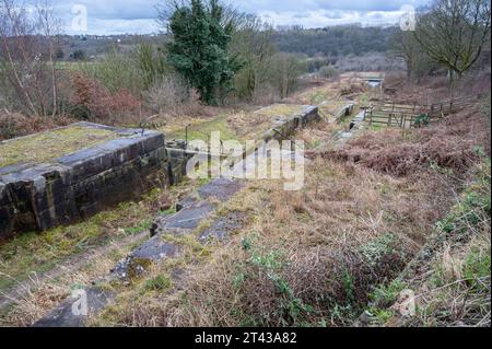 Nob End et le pont Meccano sur le canal Manchester Bury Bolton Banque D'Images
