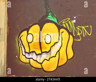 Glasgow, Écosse, Royaume-Uni. 28h octobre 2023. Halloween signe dans le centre-ville avant l'événement. Crédit Gerard Ferry/Alamy Live News Banque D'Images