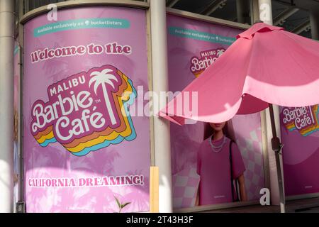 Le Malibu Barbie café était un restaurant éphémère pour promouvoir le film Barbie, été 2023, New York City, États-Unis Banque D'Images