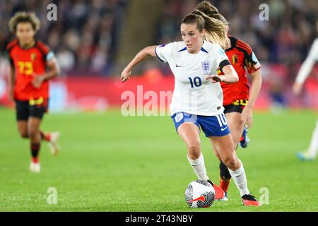 Leicester, Royaume-Uni. 27 octobre 2023. Ella Toone lors du match de l'UEFA Women's Nations League entre l'Angleterre et la Belgique au King Power Stadium. Banque D'Images