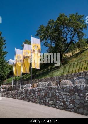 Lagundo, Italie - 11 août 2023 : vue extérieure de la célèbre brasserie FORST Banque D'Images