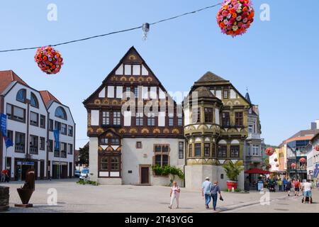 Maisons à colombages historiques de la ville de Höxter Banque D'Images