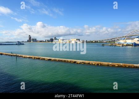 Le port de Corpus Christi situé sur la baie de Corpus Christi. Texas, États-Unis Banque D'Images