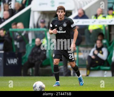 Edimbourg, Royaume-Uni. 28 octobre 2023. Scottish Premiership - Hibernian FC v Celtic FC 28/10/2023 Celtic Midfielder, Paulo Bernardo, comme Hibernian affronte Celtic dans le Scottish Premiership au Easter Road Stadium, Édimbourg, Royaume-Uni crédit : Ian Jacobs/Alamy Live News Banque D'Images