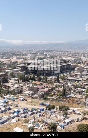 Le bâtiment de l'hôtel Musée à Antakya Turquie détruit par le tremblement de terre de 2023 Banque D'Images