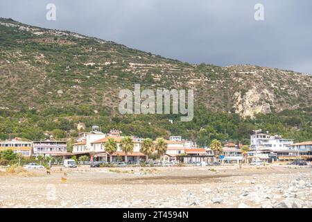 Plage de Çevlik, littoral, province de Hatay Turquie Banque D'Images