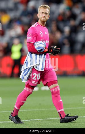 Sydney, Australie. 28 octobre 2023. Lawrence Thomas des Wanderers regarde lors de la A-League Men Rd2 entre les Wanderers et Western United au CommBank Stadium le 28 octobre 2023 à Sydney, en Australie Credit : IOIO IMAGES/Alamy Live News Banque D'Images