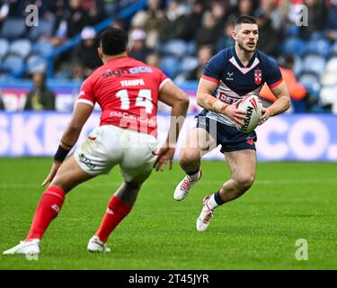 Danny Walker d'Angleterre fait une pause lors du match international de Rugby League Angleterre vs Tonga au John Smith's Stadium, Huddersfield, Royaume-Uni, le 28 octobre 2023 (photo de Craig Thomas/News Images) à, le 10/28/2023. (Photo Craig Thomas/News Images/Sipa USA) crédit : SIPA USA/Alamy Live News Banque D'Images