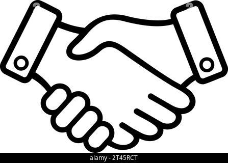 Icône de poignée de main des deux mains comme concept de partenariat ou d'amitié Illustration de Vecteur