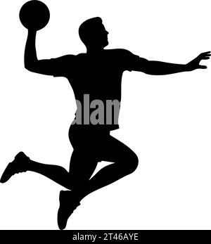 Silhouette de handball. illustration vectorielle Illustration de Vecteur