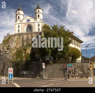 Église Evangelixal à Aarburg, canton d'Argovie Banque D'Images