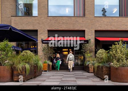 BBC Television Centre, White City, Shepperd's Bush, Londres, Angleterre, ROYAUME-UNI Banque D'Images