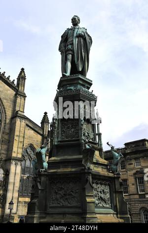 La statue de Walter Francis, Parliament Square, Royal Mile, Edinburgh City, Ecosse, ROYAUME-UNI Banque D'Images