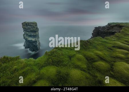 Downpatrick Head est une falaise située sur la Wild Atlantic Way dans le comté de Mayo, en Irlande. Banque D'Images